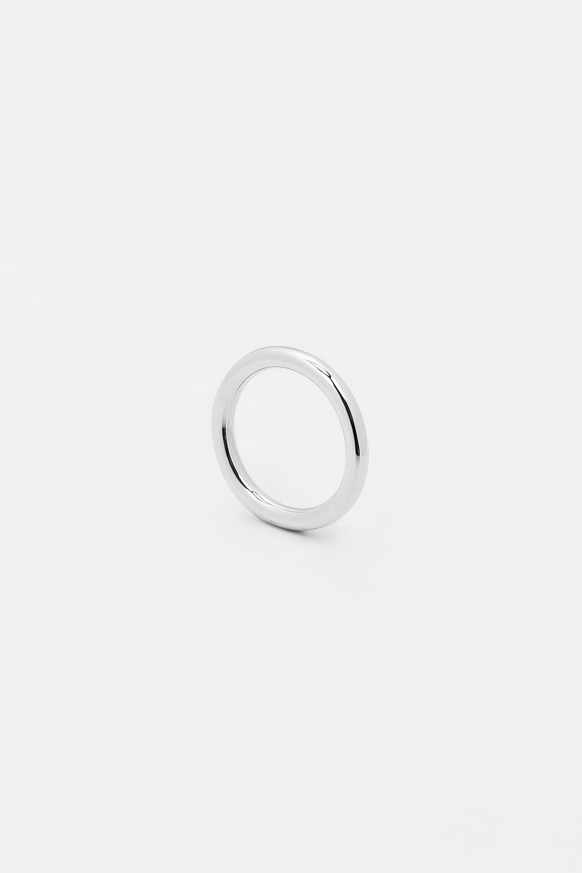 Bague de phalange Nimbe en argent recyclé, fin halo, bijou unisexe fait main