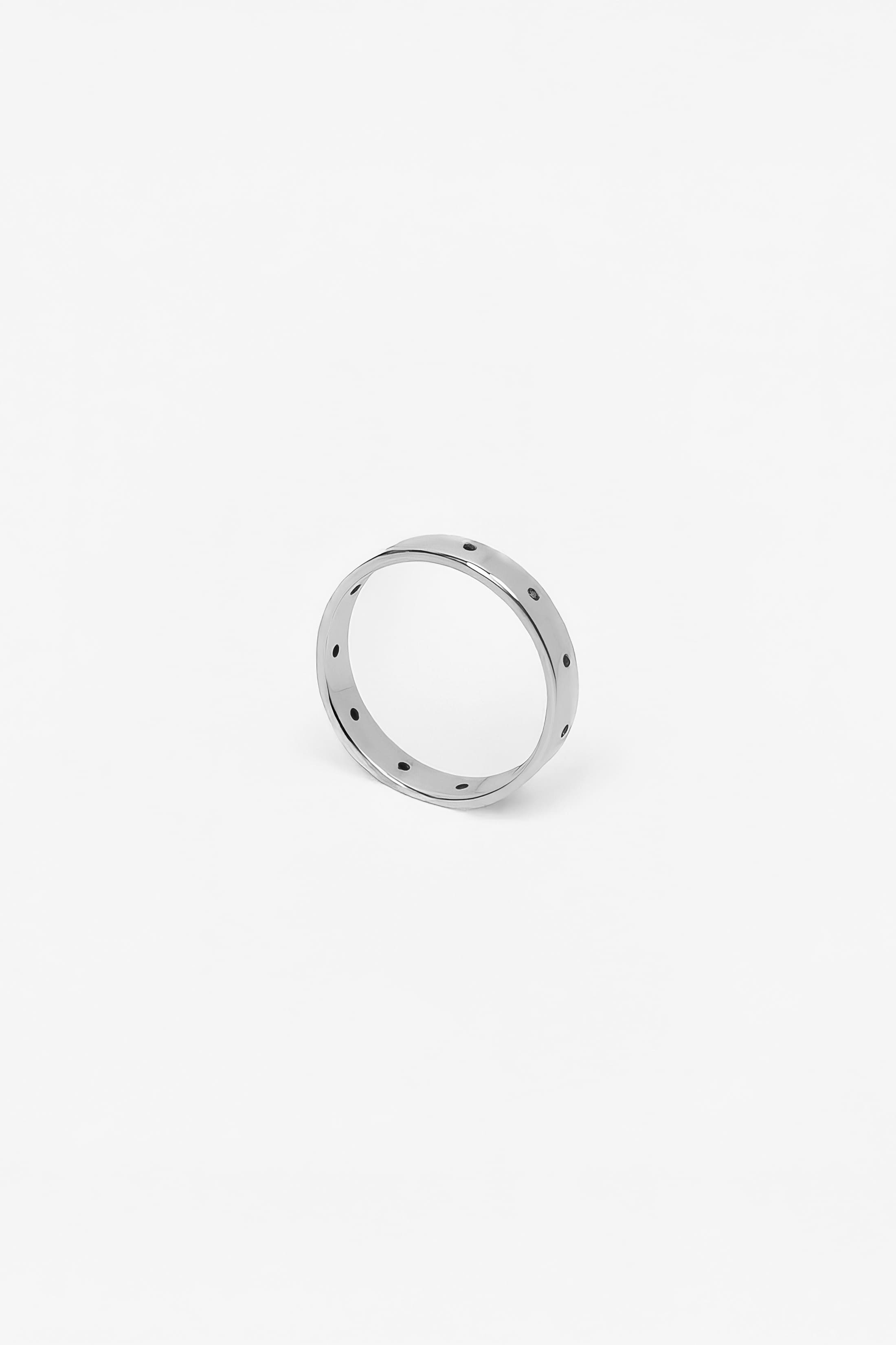 Bague de phalange Train en argent recyclé, petits maillons, bijou unisexe fait main