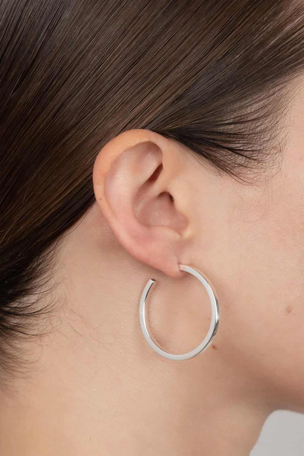 Boucles d'oreilles Club en argent recyclé, détail