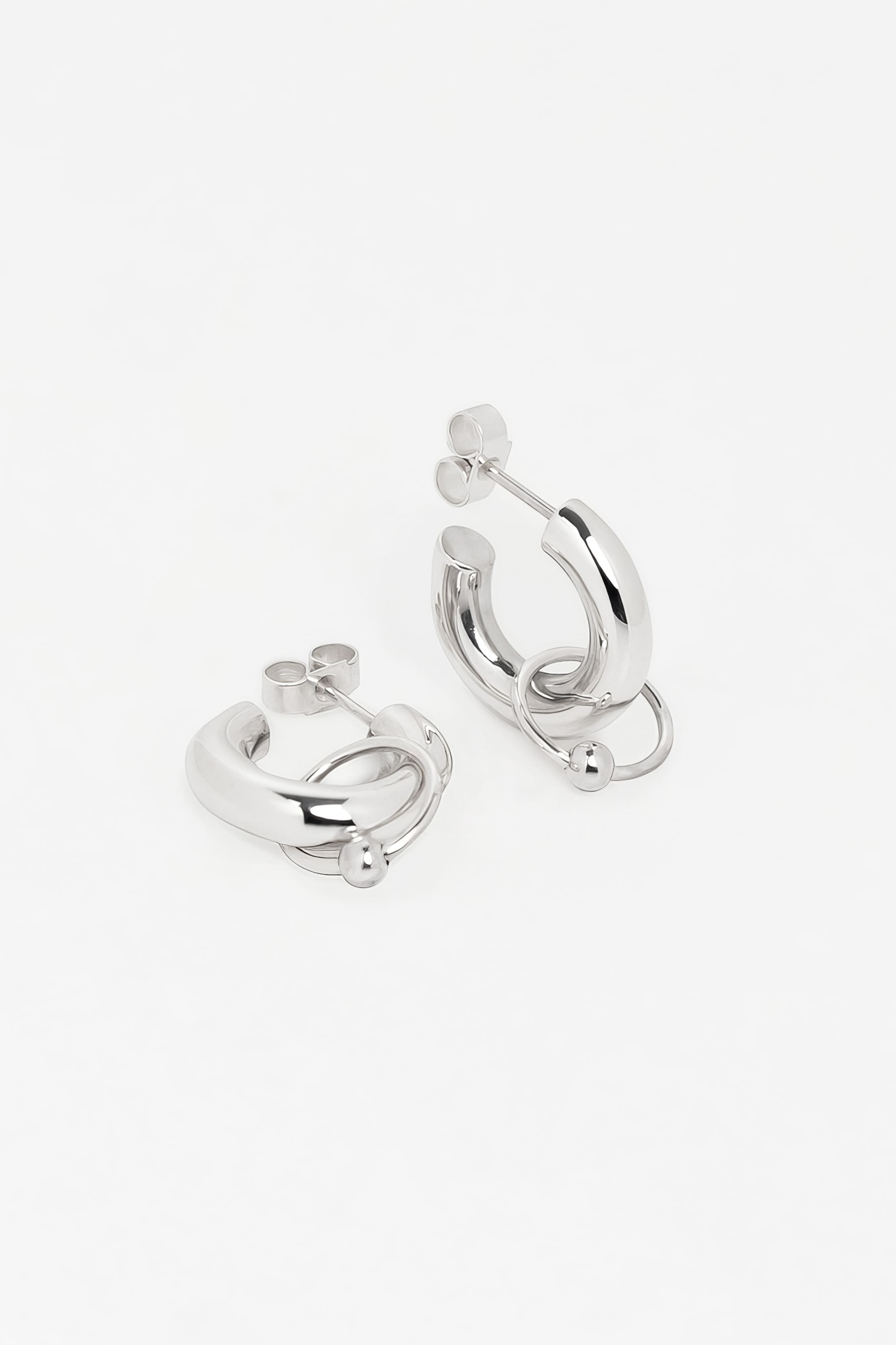 Boucles d'oreilles Goutte en argent recyclé, forme en goutte, bijou unisexe fait main