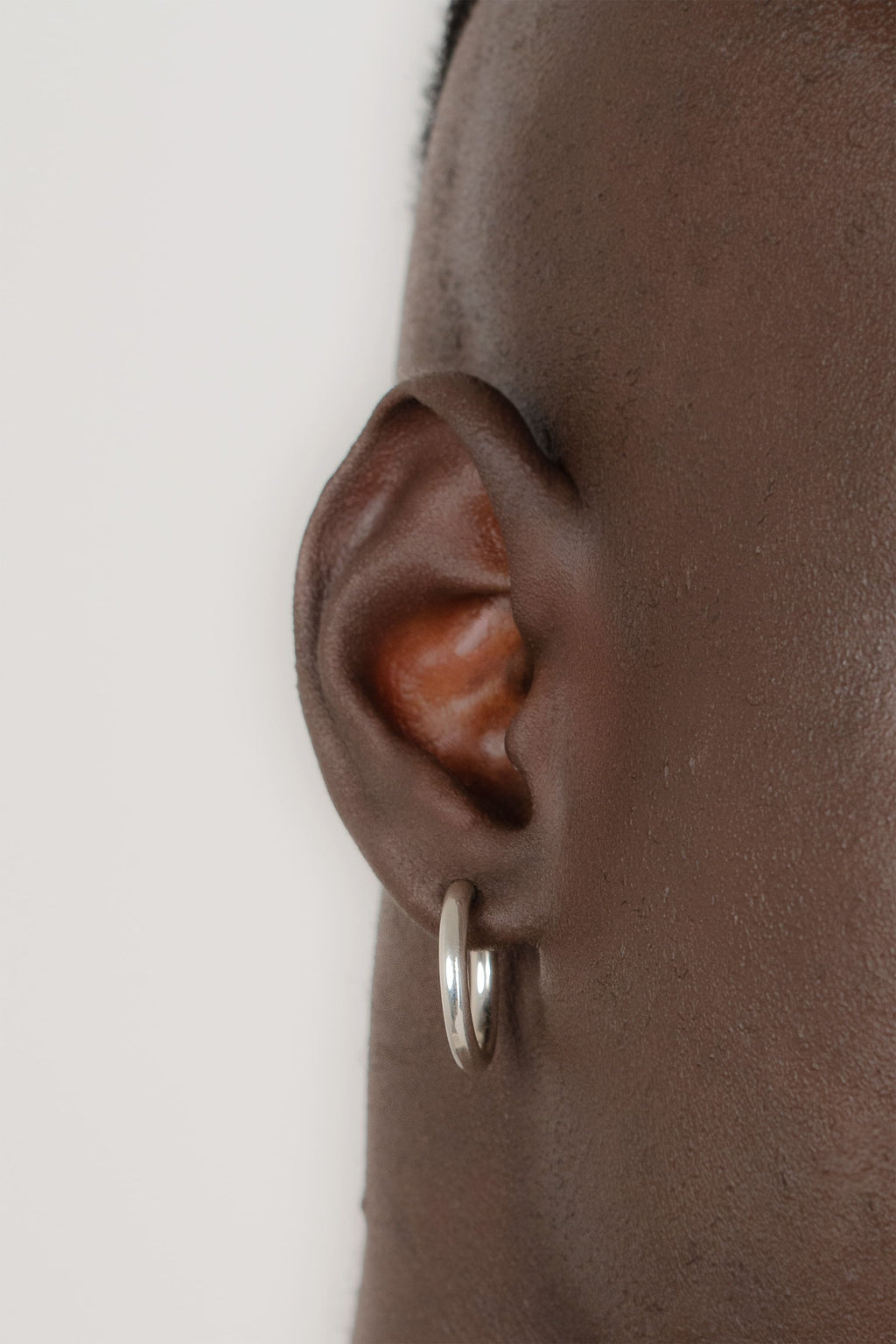 Boucles d'oreilles Nimbe en argent recyclé, détail