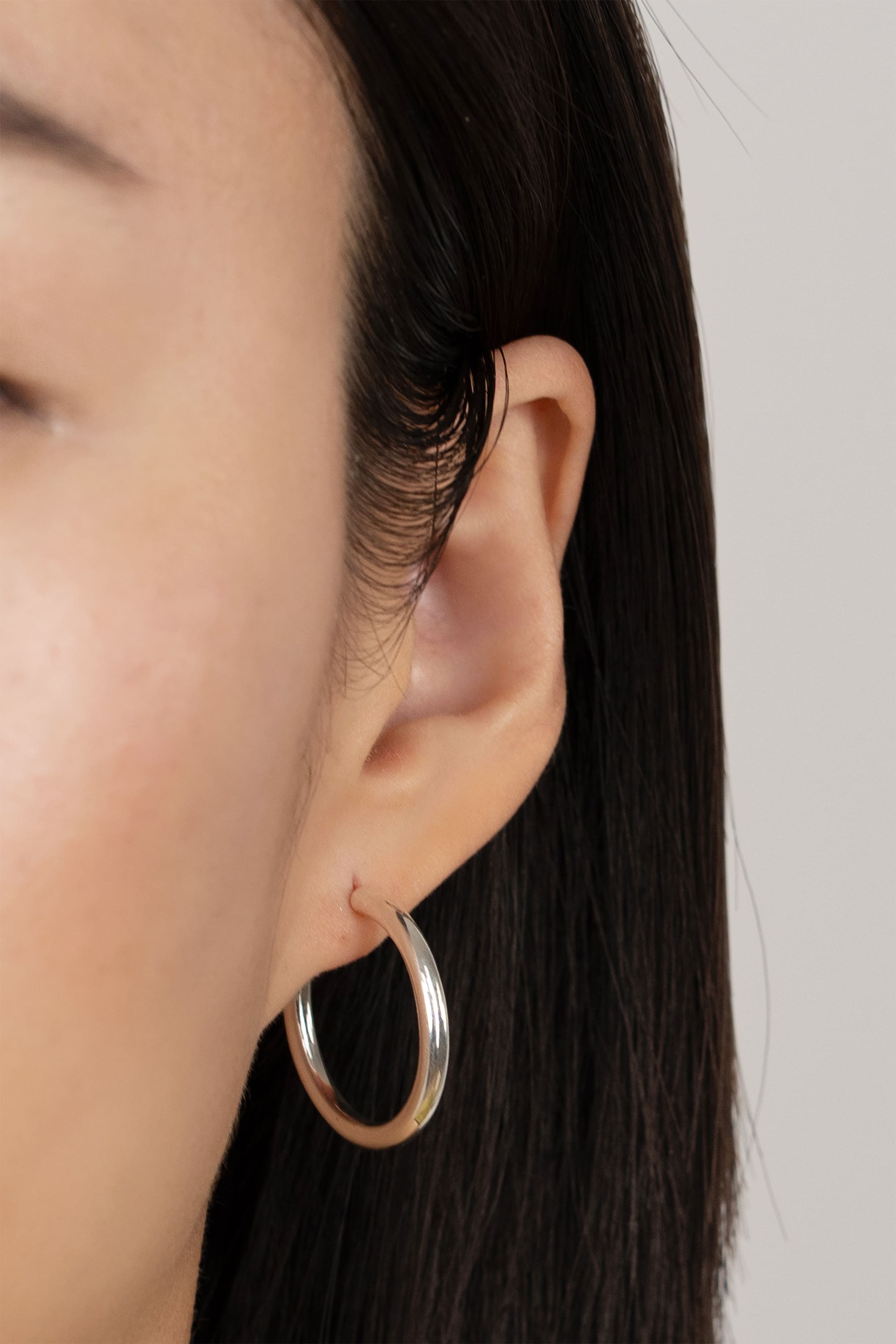 Boucles d'oreilles Nimbe en argent recyclé, détail