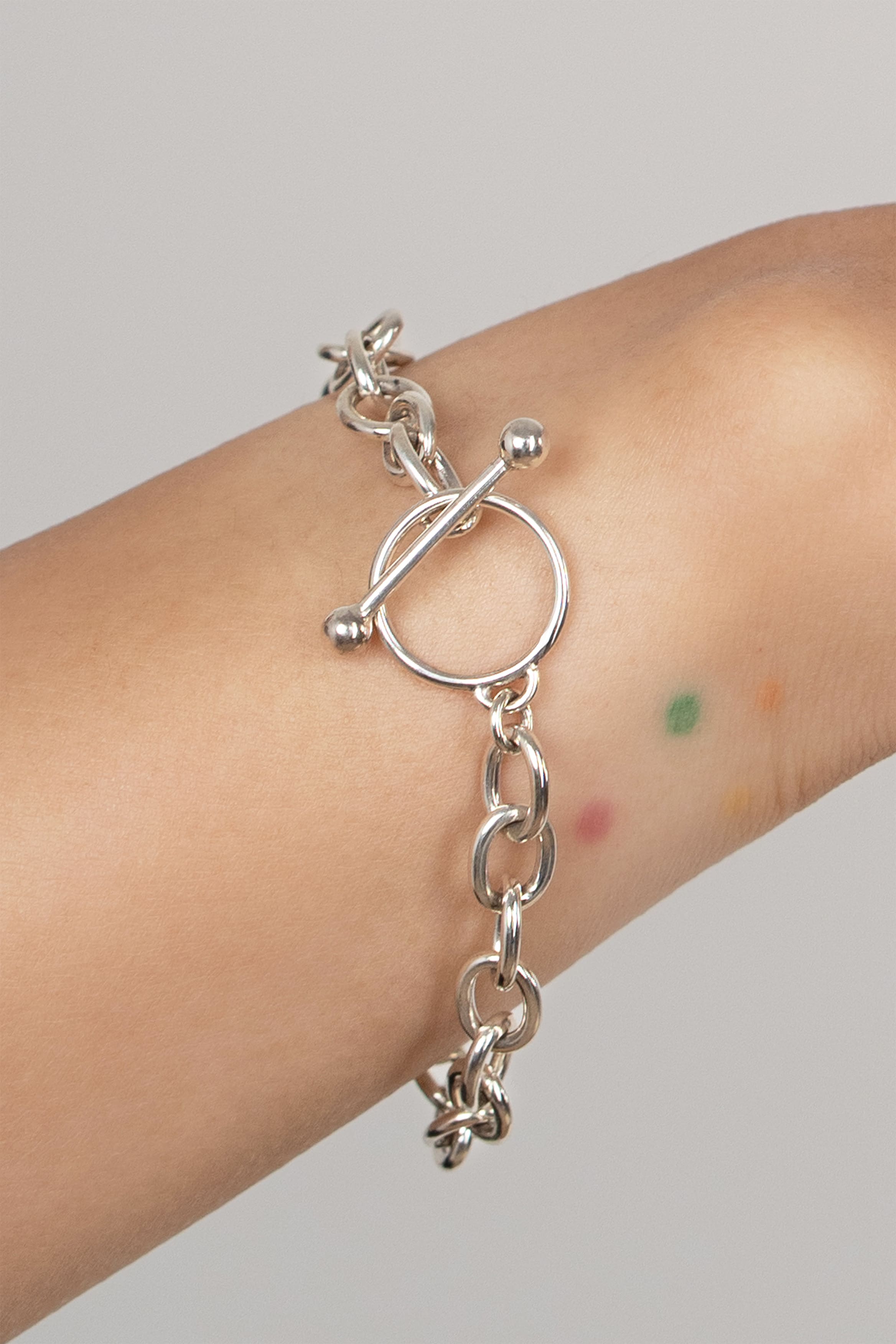 Bracelet Clou en argent recyclé, détail