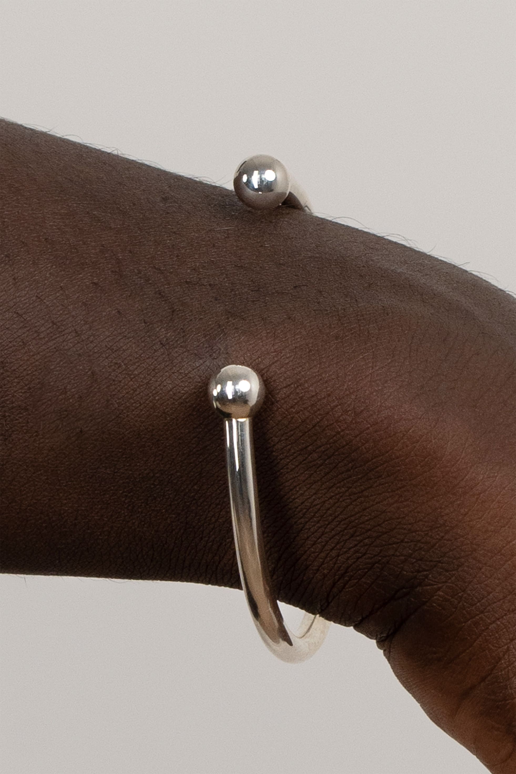 Bracelet Fer en argent recyclé, détail