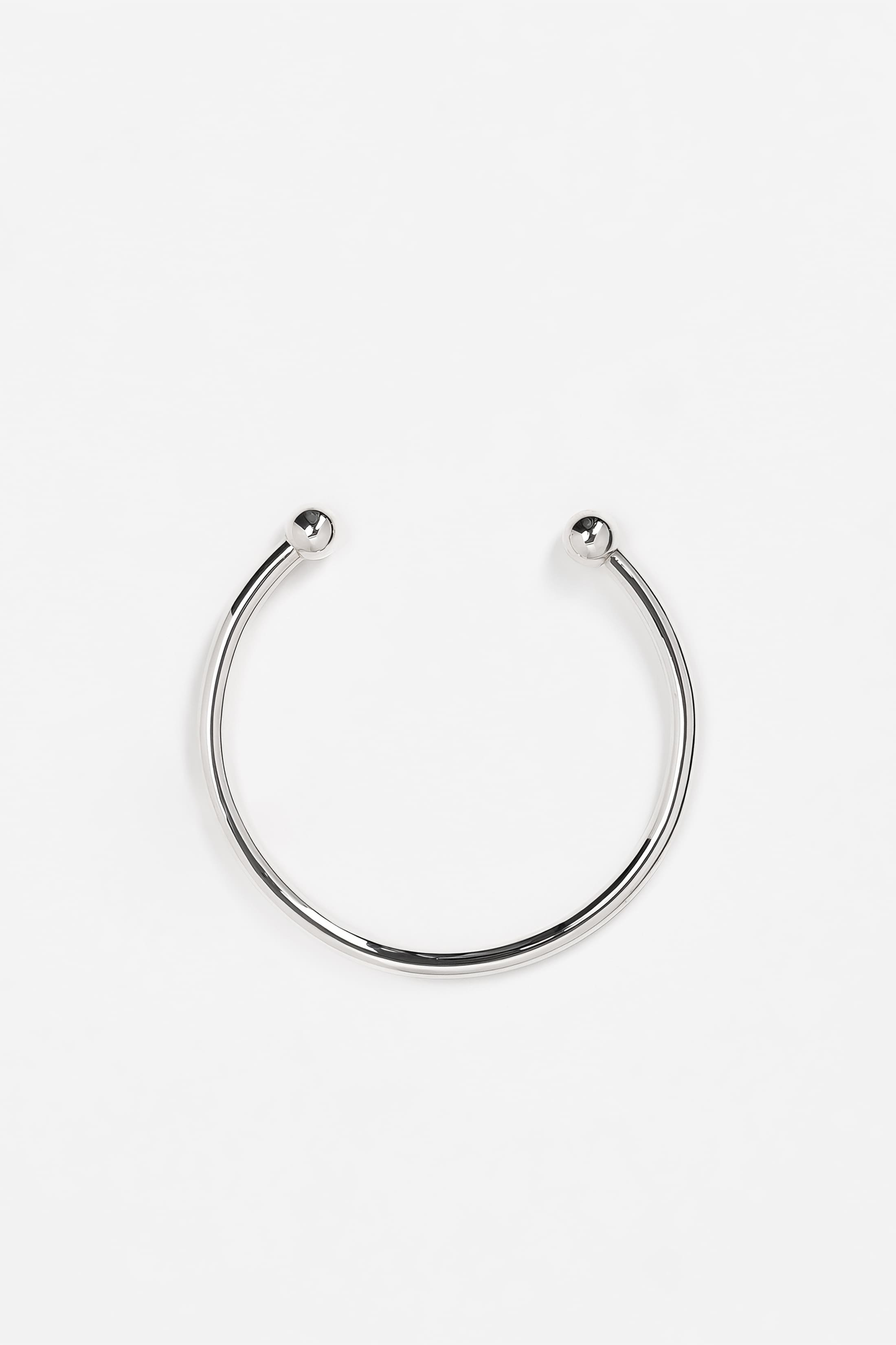 Bracelet Fer en argent recyclé, jonc rigide, bijou unisexe fait main