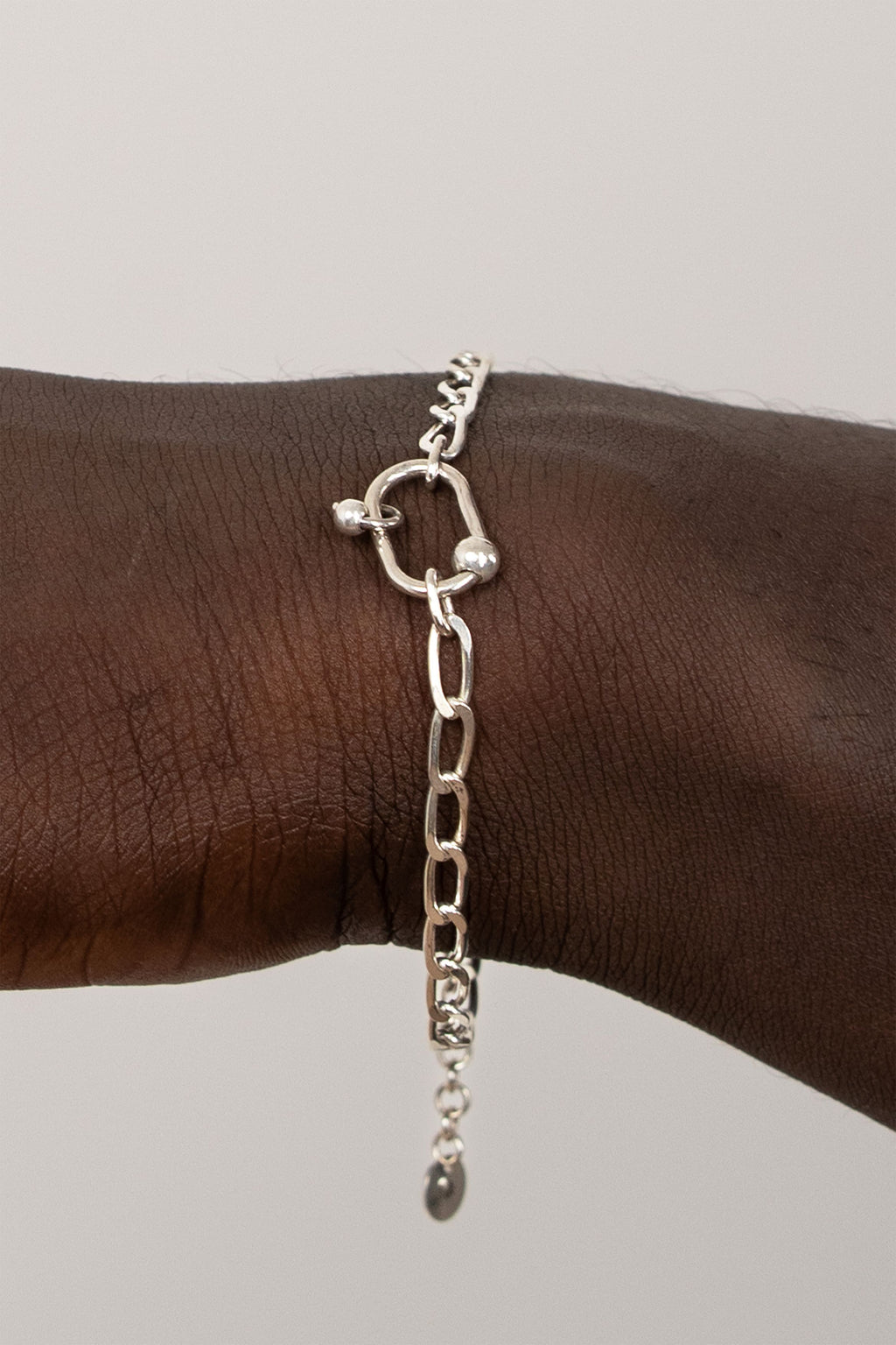 Bracelet Goutte en argent recyclé, détail