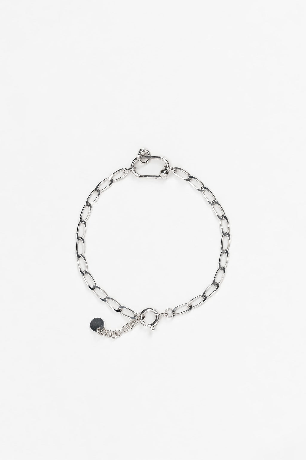 Bracelet Goutte en argent recyclé, maille souple, bijou unisexe fait main