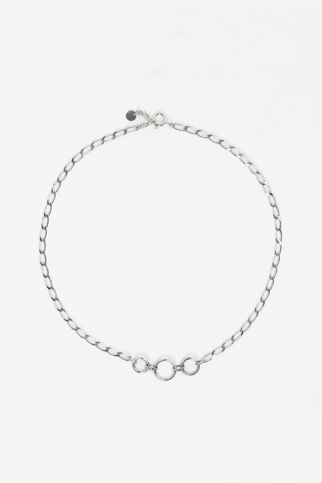 Collier Lien en argent recyclé, maillons entrelacés, bijou unisexe fait main