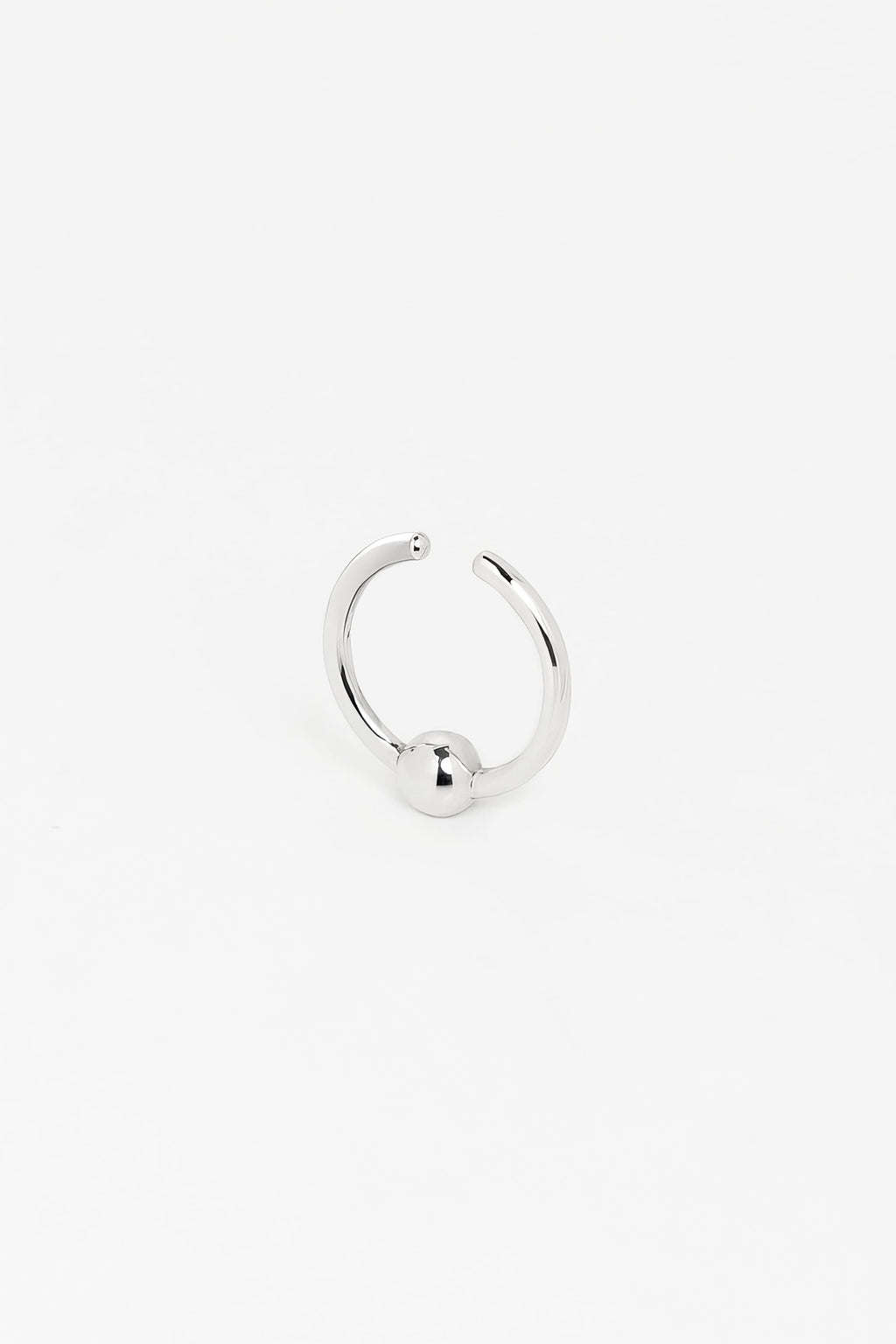 Ear cuff Baie en argent recyclé, sans piercing, bijou unisexe fait main