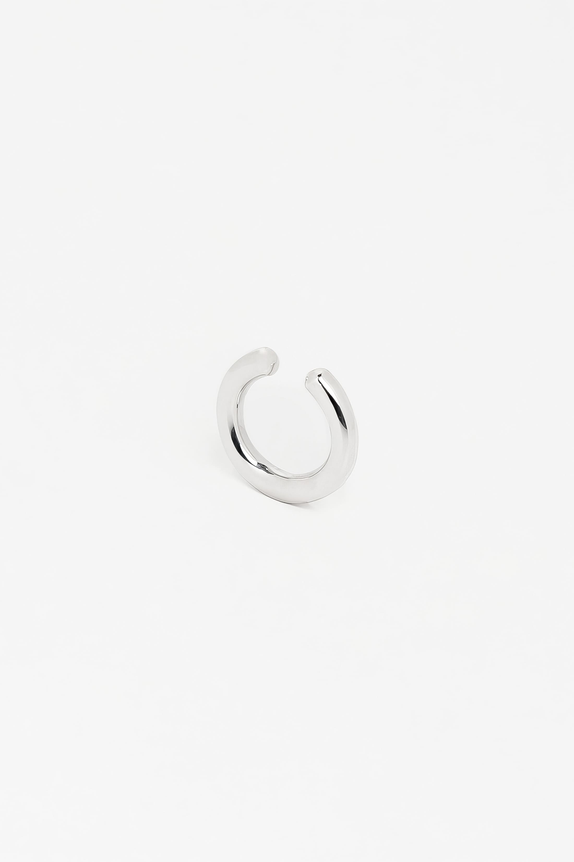 Ear cuff Nimbe en argent recyclé, anneau en halo, bijou unisexe fait main