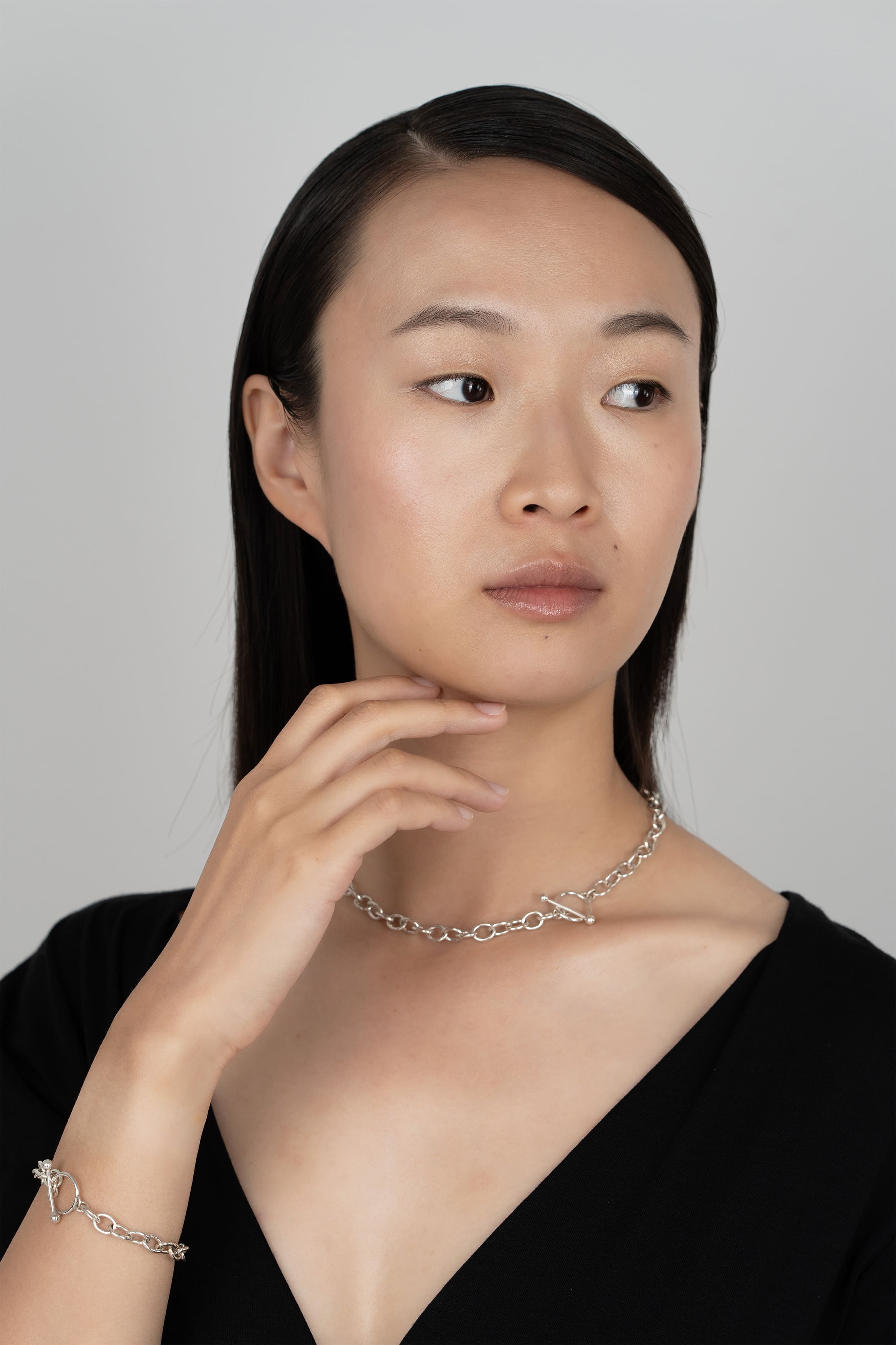 Bracelet Clou en argent recyclé, vue en situation